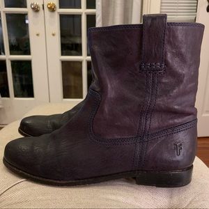 Frye Anna Shortie Leather Boots Size 10